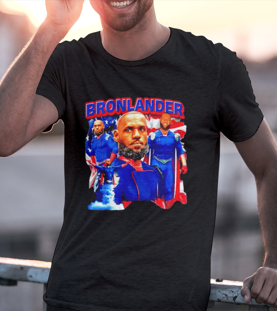 LeBron James Bronlander Basketball Superhero Fusion T-Shirt