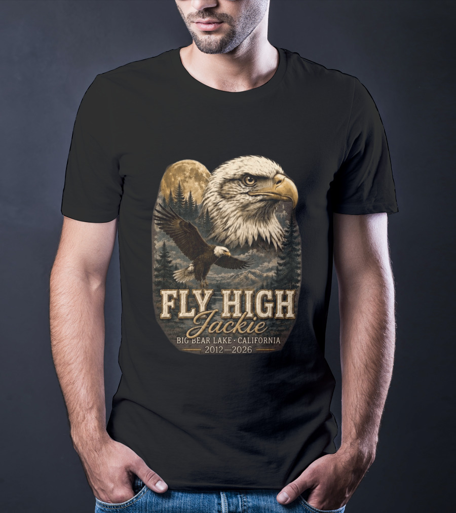 Fly High Jackie Eagle Big Bear Lake California 2012 2026 T-Shirt