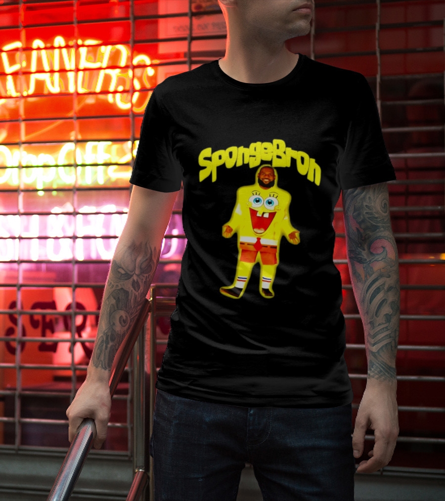 SpongeBron LeBron James Los Angeles Lakers T-Shirt