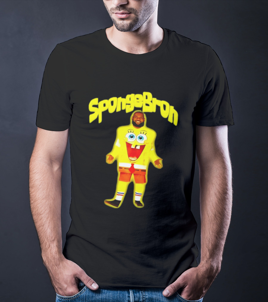 SpongeBron LeBron James Los Angeles Lakers T-Shirt
