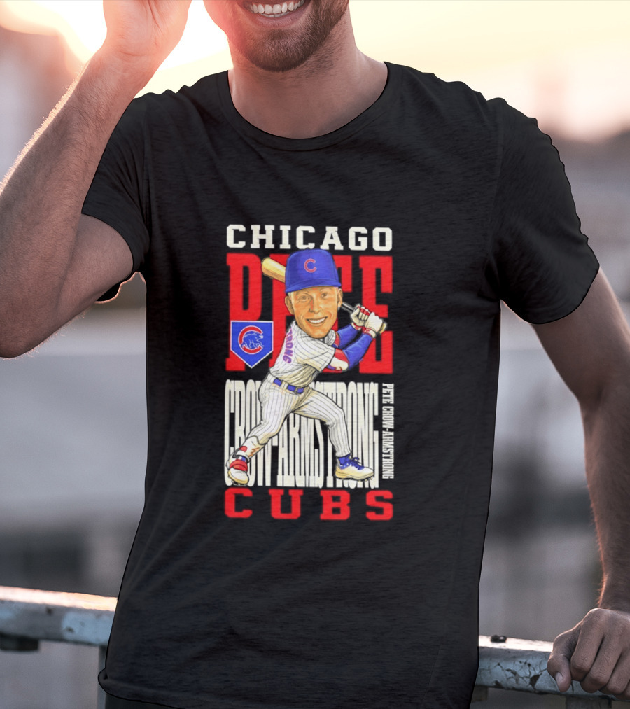 Chicago Pete Cubs Baseball Caricature Clash T-Shirt