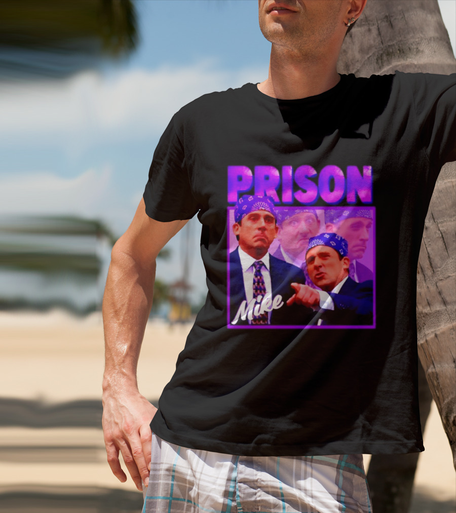 Prison Mike The Office Steve Carell Michael Scott Bandana Suit T-Shirt