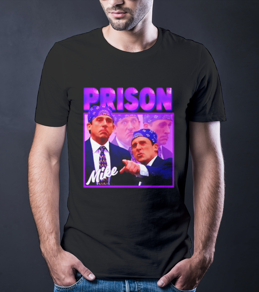 Prison Mike The Office Steve Carell Michael Scott Bandana Suit T-Shirt