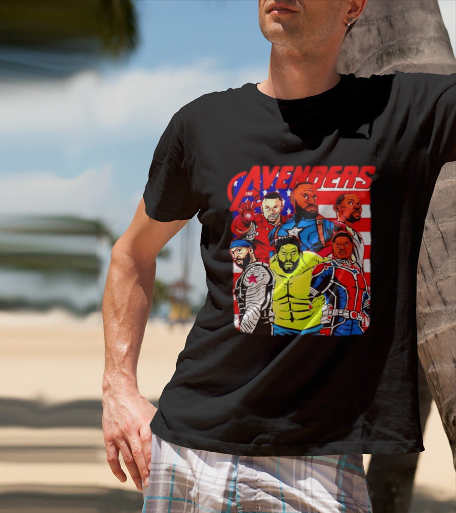 Avengers Basketball Superstars LeBron James Stephen Curry Kevin Durant Anthony Davis Hulk Ant Man T-Shirt