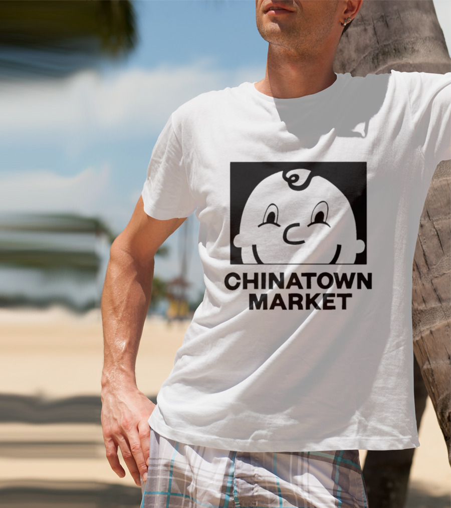 Chinatown Market Smiley Face Retro Cartoon T-Shirt
