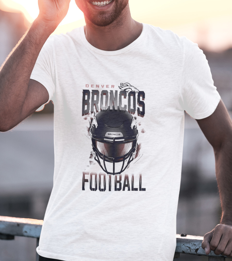 Denver Broncos Football Helmet 2026 Season Broncos Football T-Shirt