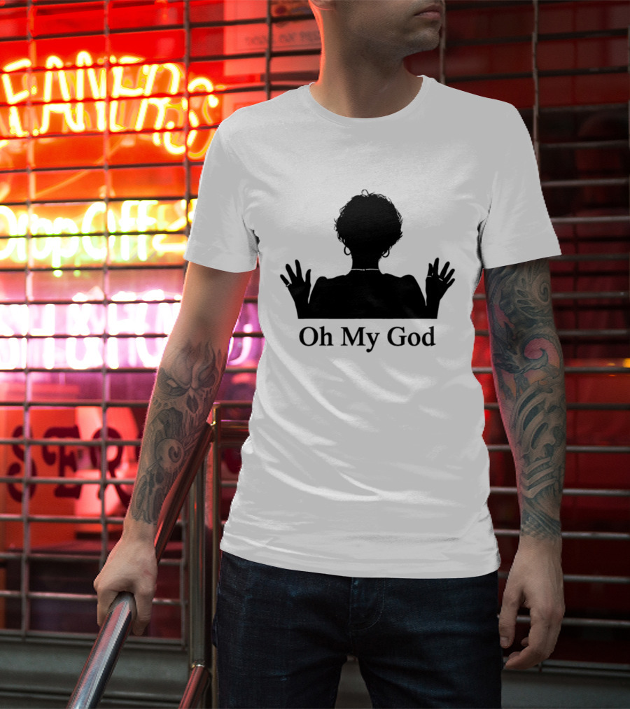 Oh My God Silhouette Hands Up Expression T-Shirt