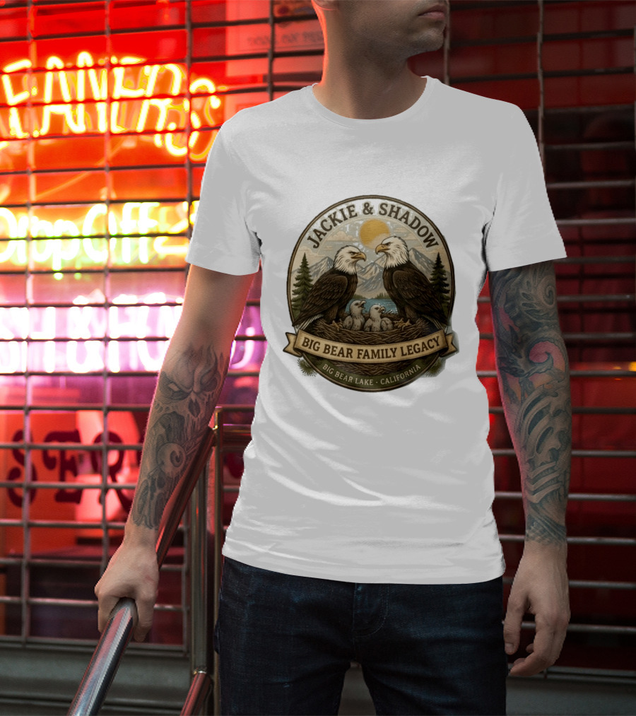 Jackie & Shadow Big Bear Family Legacy Big Bear Lake California Bald Eagles T-Shirt