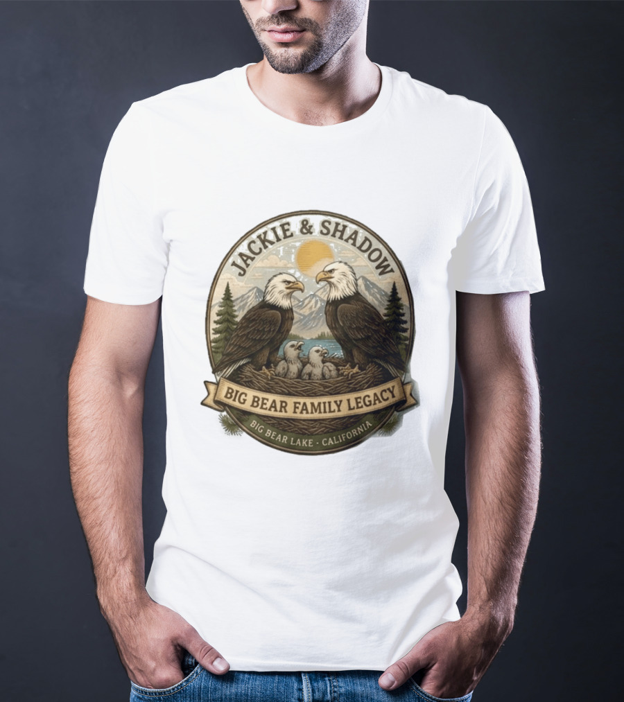 Jackie & Shadow Big Bear Family Legacy Big Bear Lake California Bald Eagles T-Shirt