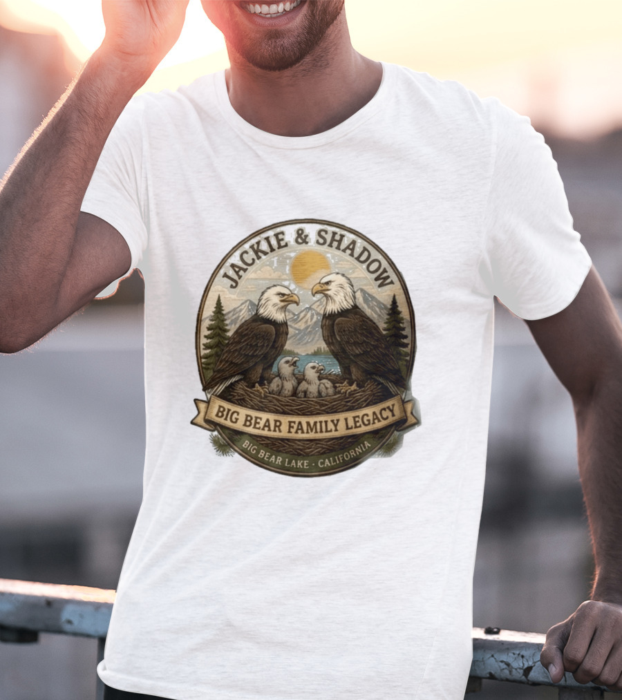Jackie & Shadow Big Bear Family Legacy Big Bear Lake California Bald Eagles T-Shirt