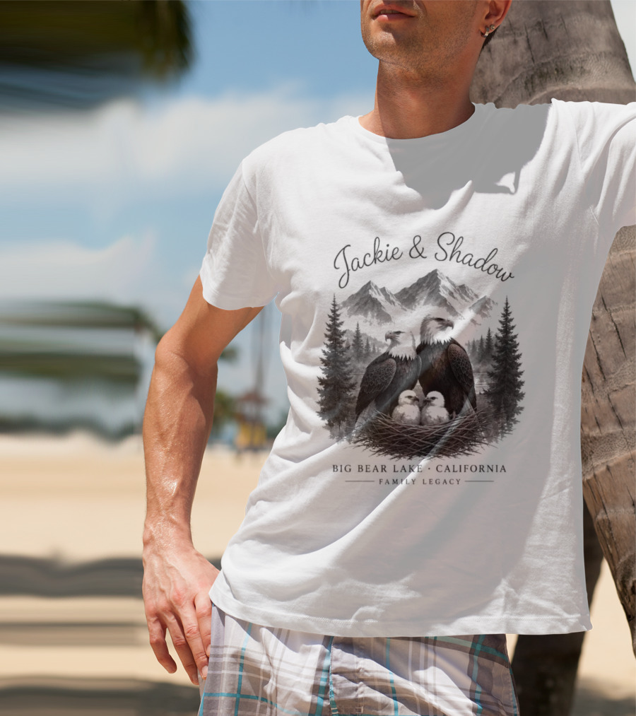 Jackie And Shadow Bald Eagles Big Bear Lake California Family Legacy T-Shirt