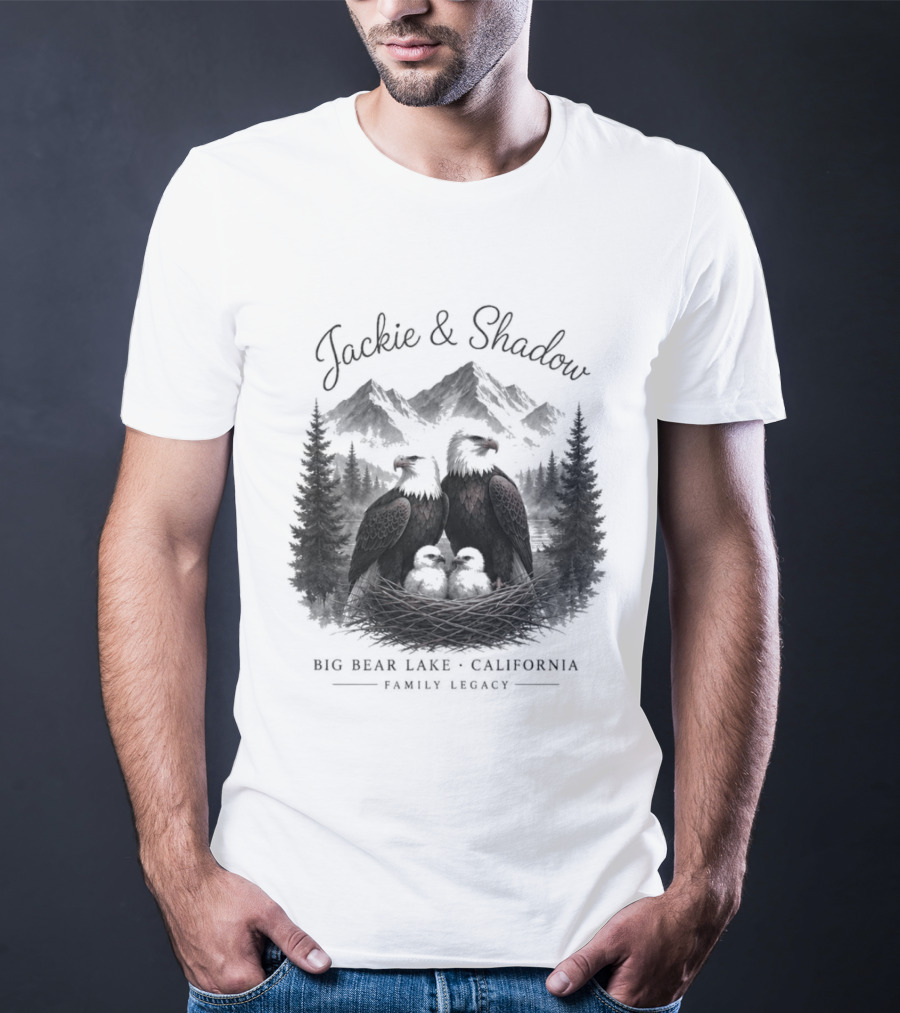 Jackie And Shadow Bald Eagles Big Bear Lake California Family Legacy T-Shirt