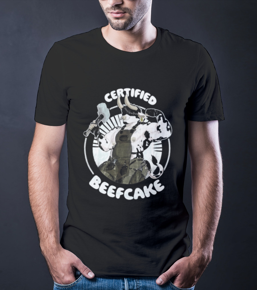 Certified Beefcake Muscular Bull Blacksmith T-Shirt