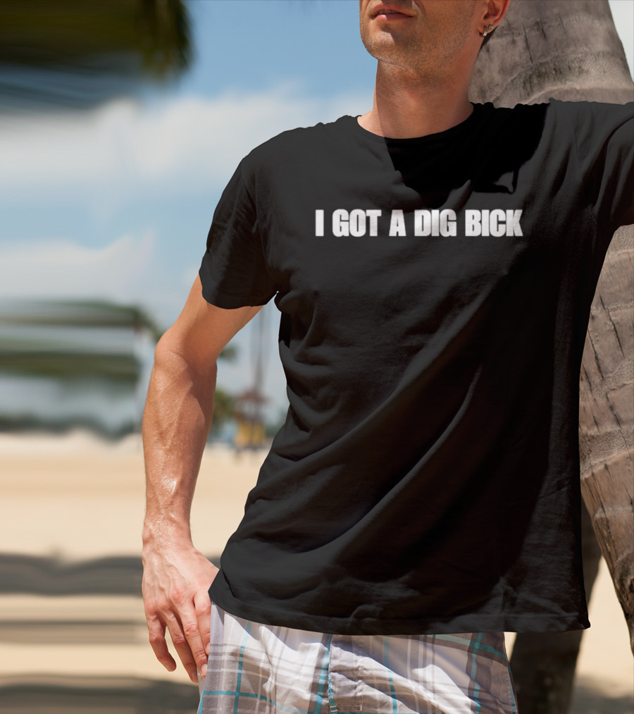 I Got A Dig Bick Funny Optical Illusion Text Optical Trick T-Shirt
