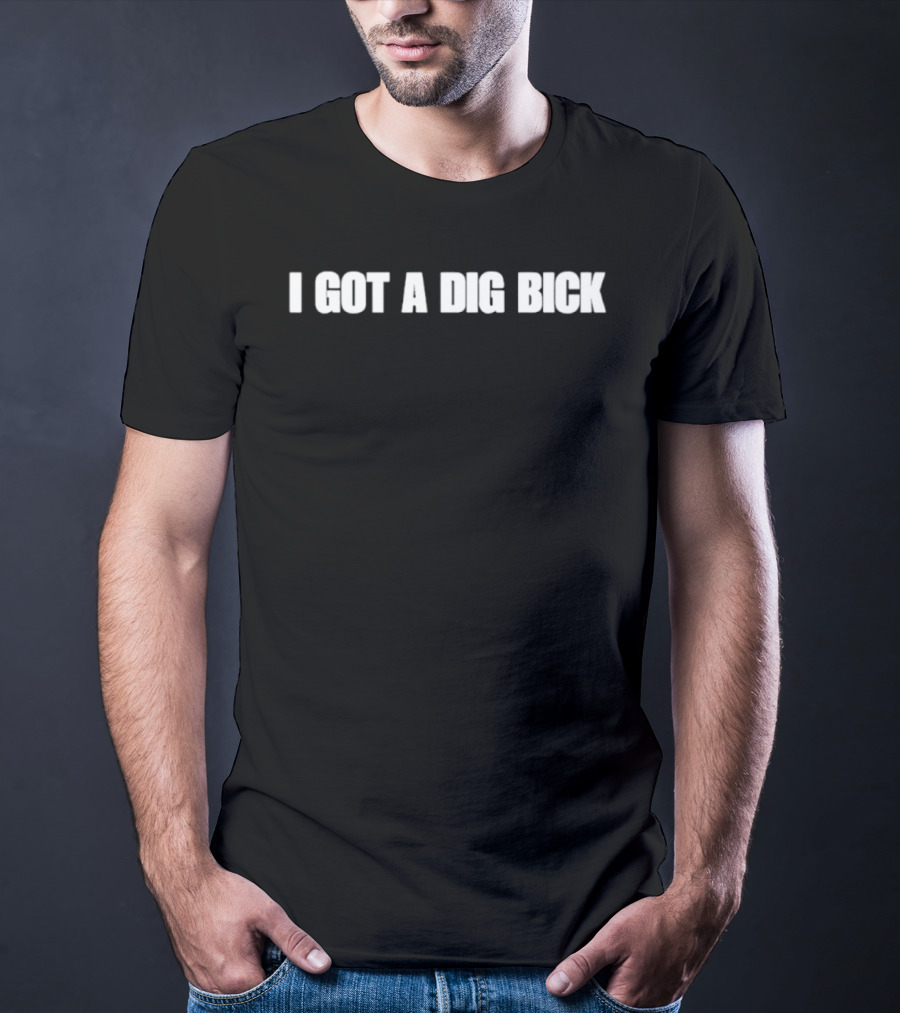 I Got A Dig Bick Funny Optical Illusion Text Optical Trick T-Shirt