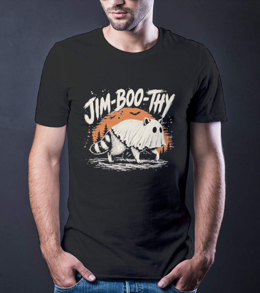 Jim Boo Thy Halloween Raccoon Ghost Costume T-Shirt