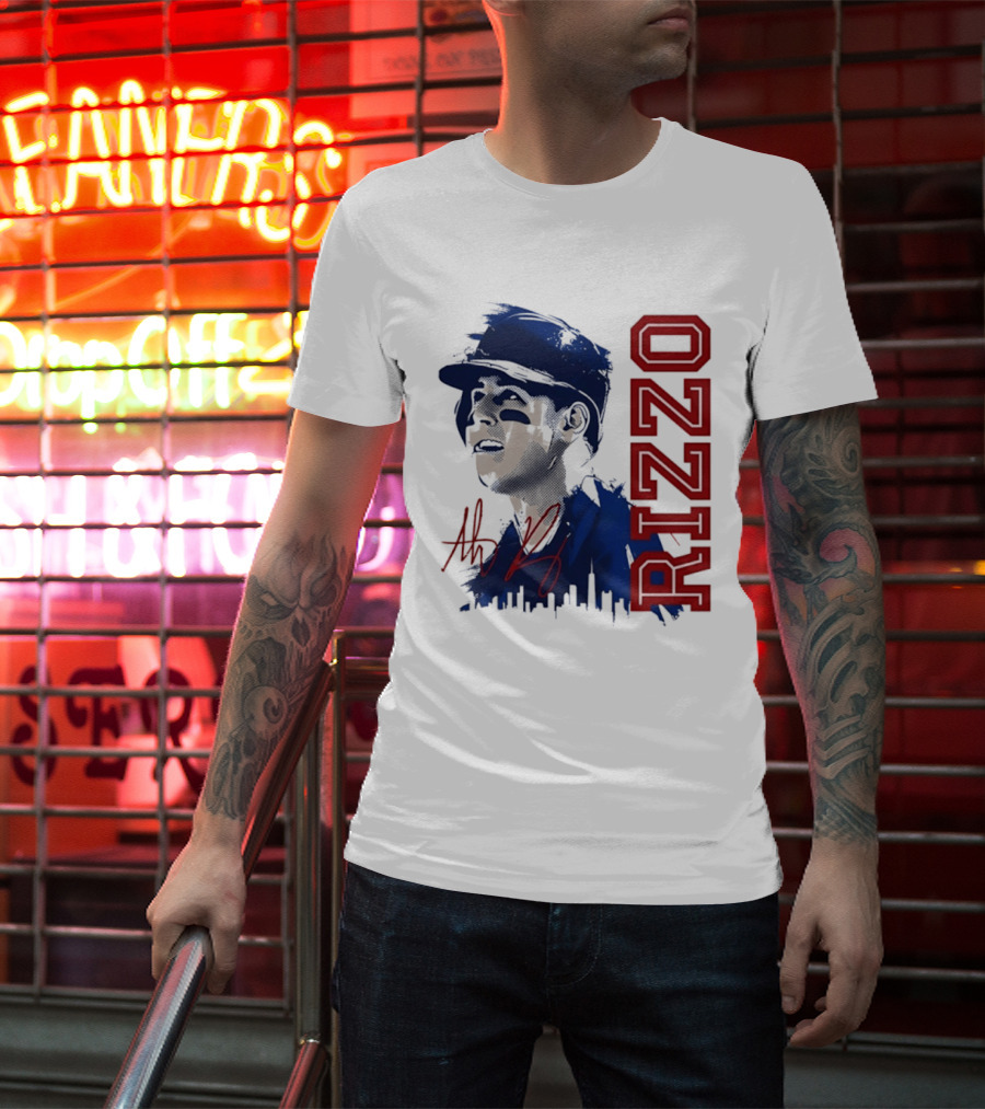 Anthony Rizzo Cubs Splatter Illustration Rizzo T-Shirt