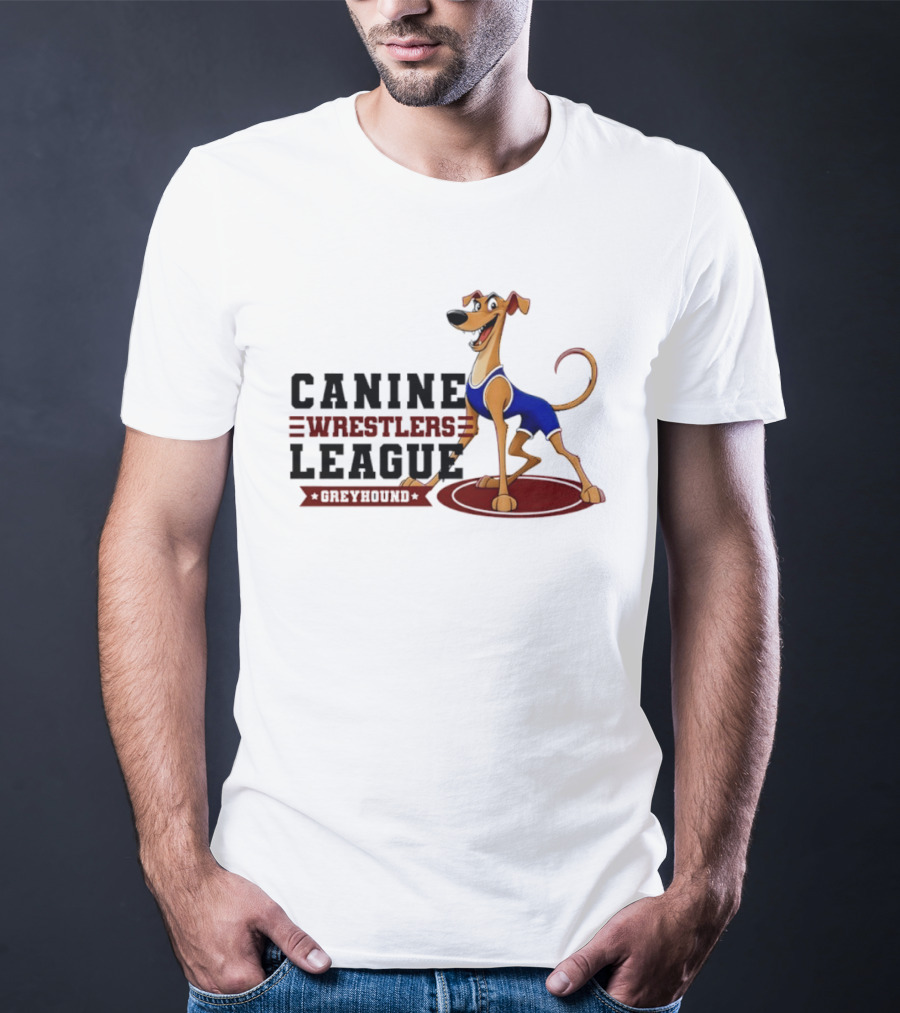 Canine Wrestlers League Greyhound T-Shirt