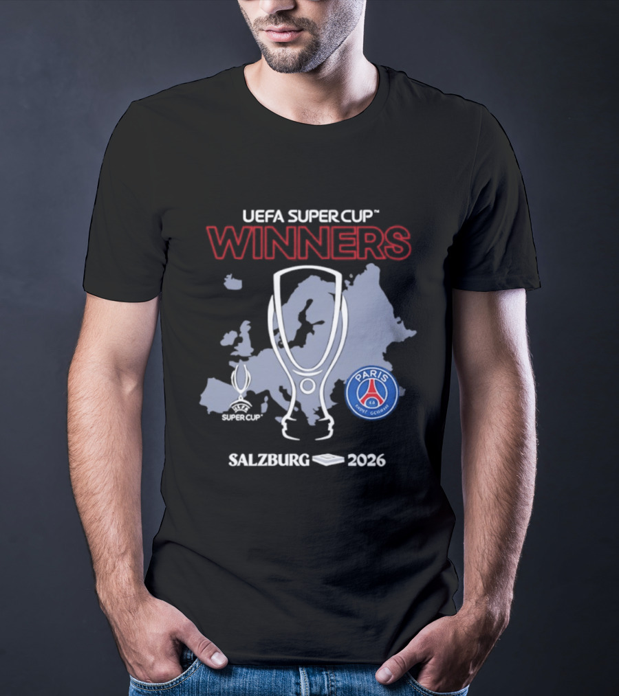 UEFA Super Cup Winners Paris Saint Germain Salzburg 2026 T-Shirt
