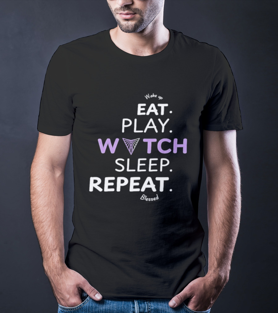 Wake Up Eat Play Sleep Repeat Blessed Golden State Valkyries T-Shirt