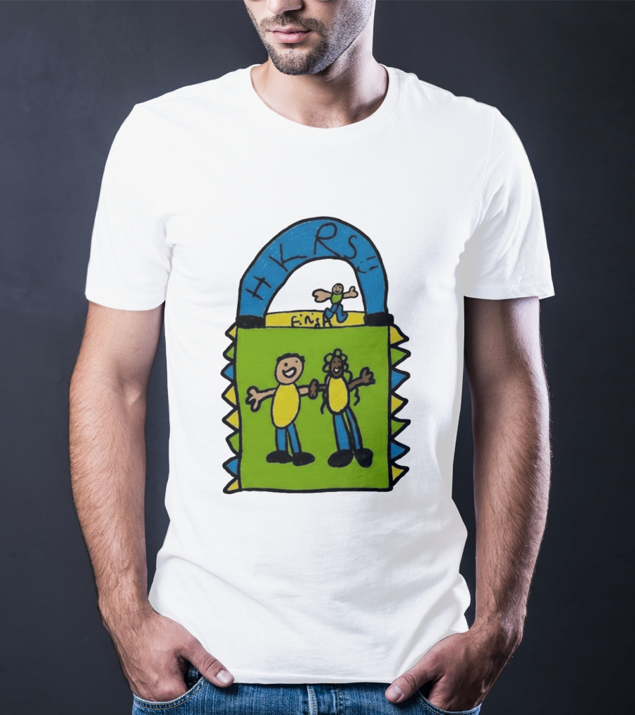 HKRS Kanick Healthy Running Series Fun Finish Line Kids Drawing T-Shirt
