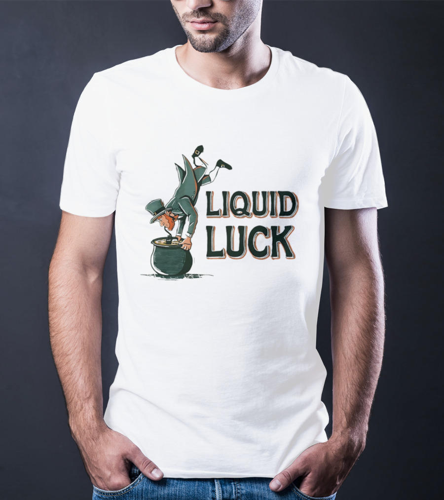 Liquid Luck Pot Of Gold St. Patrick's Day Leprechaun T-Shirt