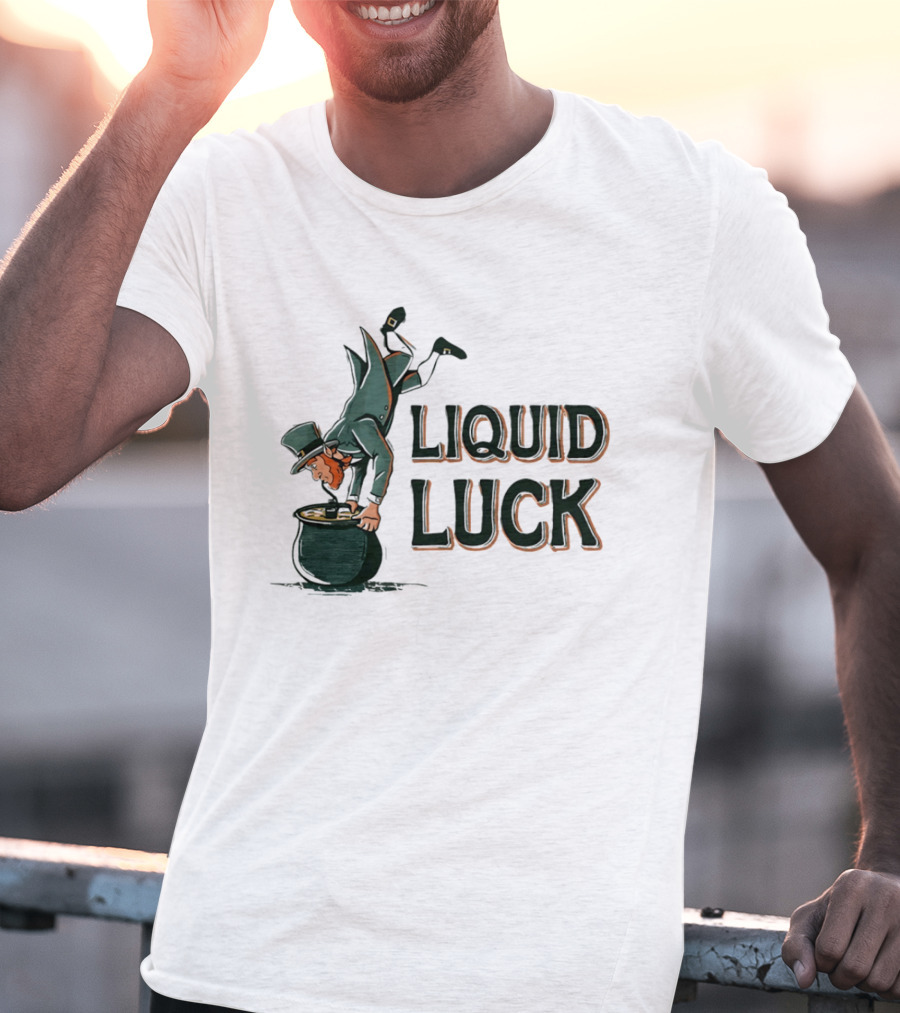 Liquid Luck Pot Of Gold St. Patrick's Day Leprechaun T-Shirt