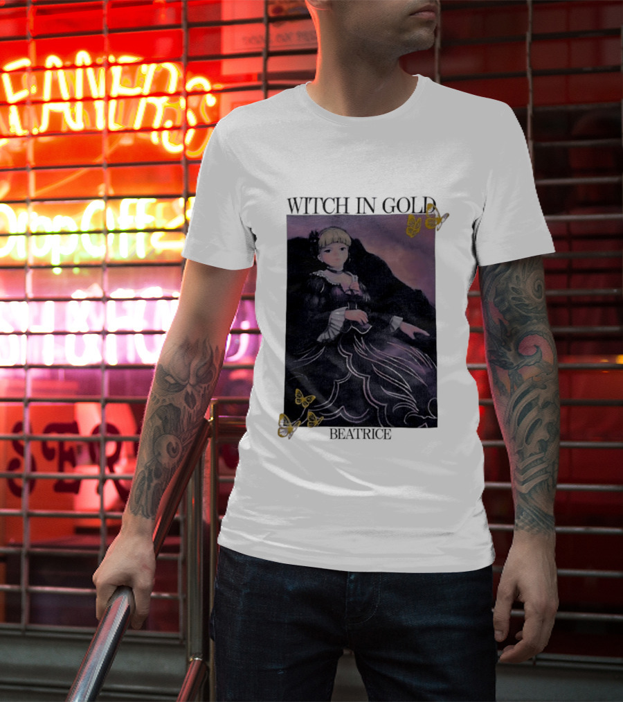 Witch In Gold Beatrice Butterflies Umineko When They Cry T-Shirt