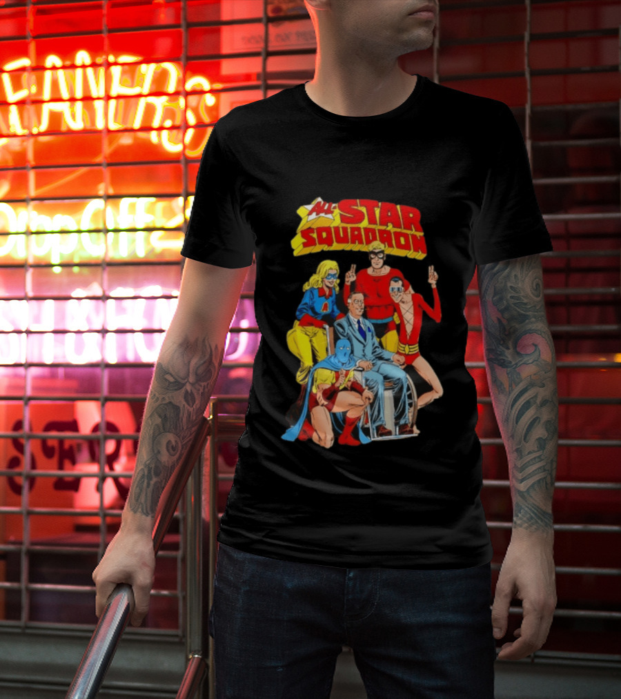 All Star Squadron DC Comics Superhero Team Cover T-Shirt