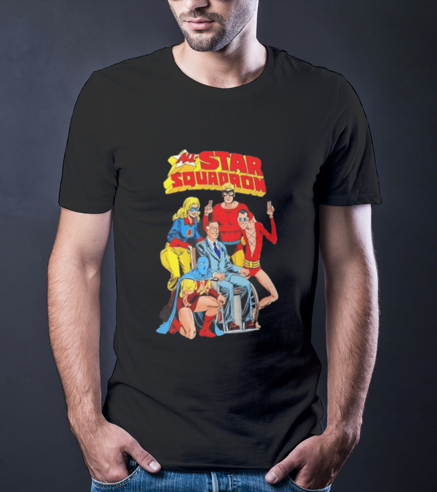 All Star Squadron DC Comics Superhero Team Cover T-Shirt