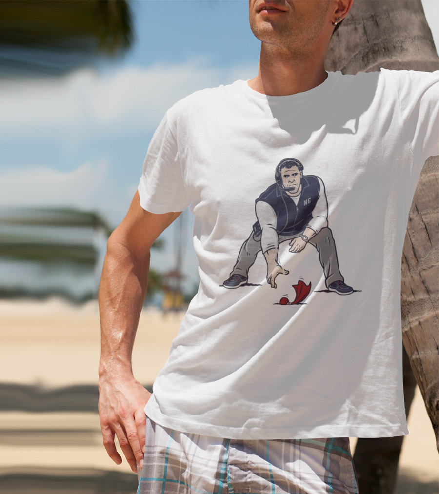 Mike Vrabel NE Three Point Stance Coach T-Shirt