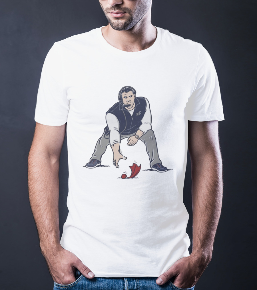 Mike Vrabel NE Three Point Stance Coach T-Shirt