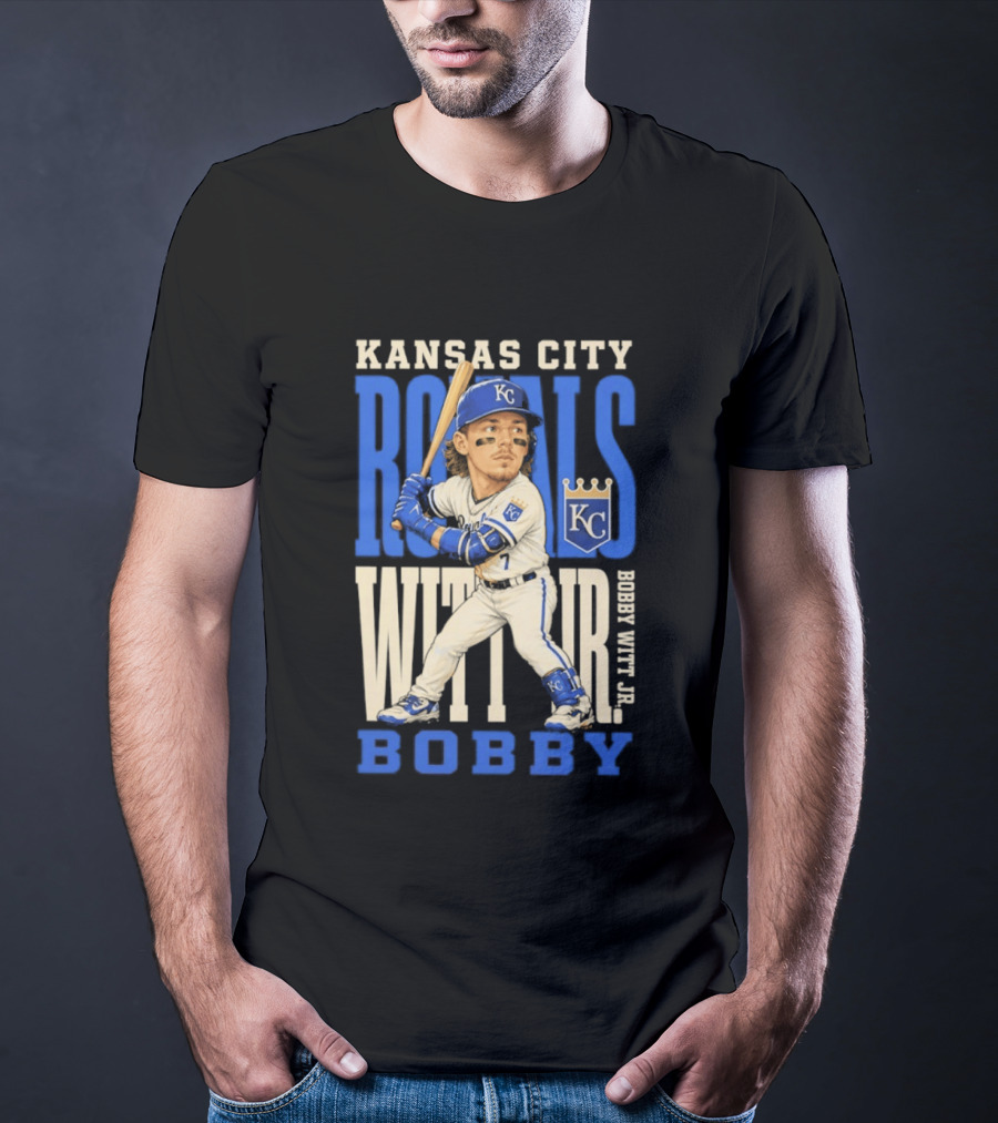 Kansas City Royals Bobby Witt Jr. MLB 2026 Caricature T-Shirt