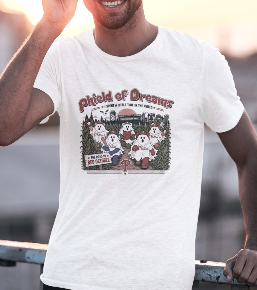 Phield Of Dreams Red October Ghost Dancing Citizens Bank Park T-Shirt