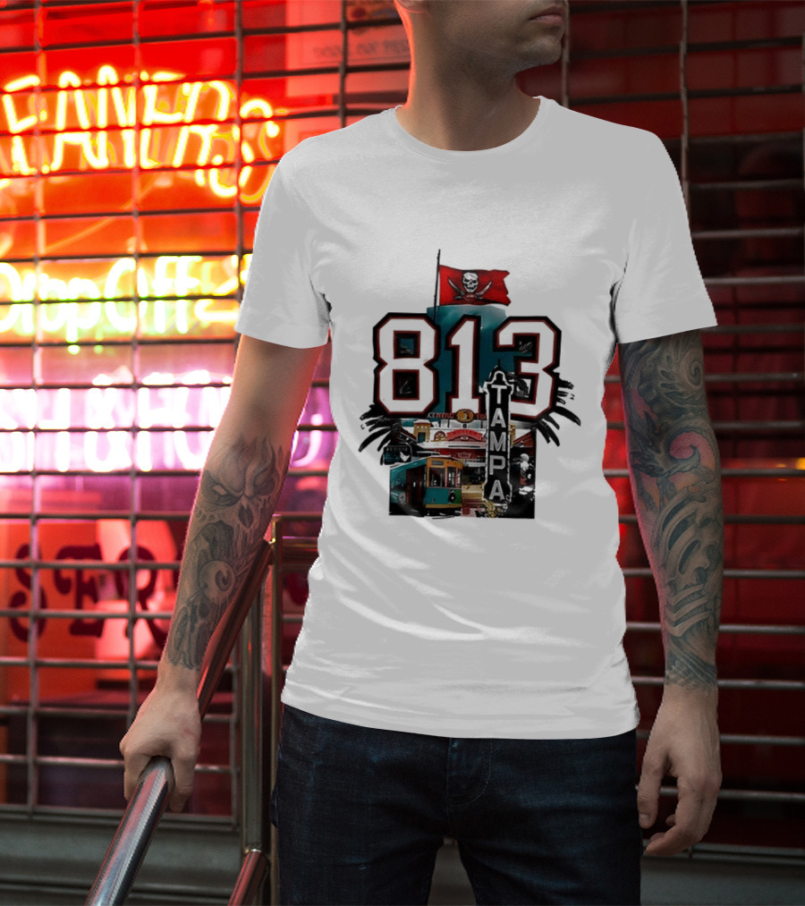 Tampa Bay Buccaneers 813 Day Raise The Flags Established 1976 Two Sided T-Shirt