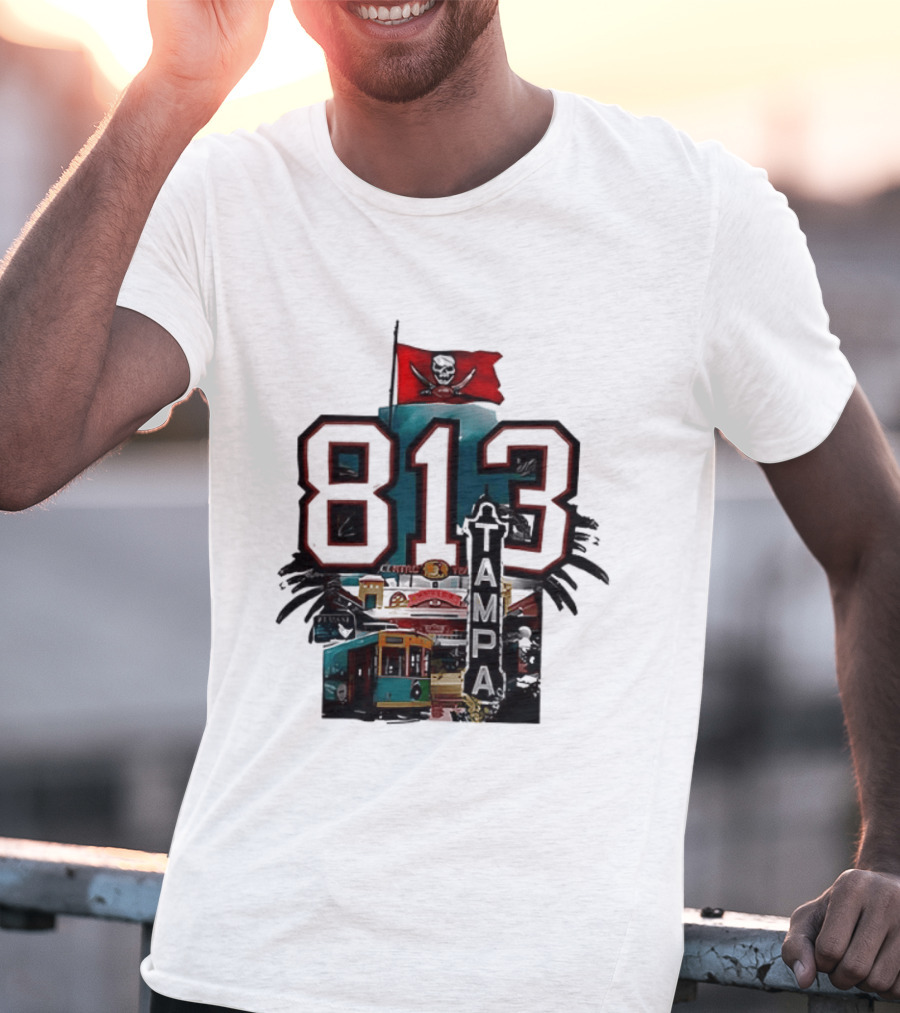 Tampa Bay Buccaneers 813 Day Raise The Flags Established 1976 Two Sided T-Shirt