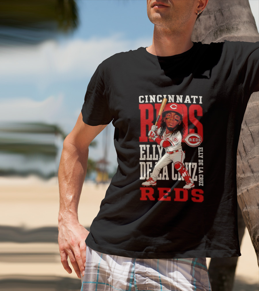 Cincinnati Reds Elly De La Cruz 2026 MLB Season Caricature T-Shirt