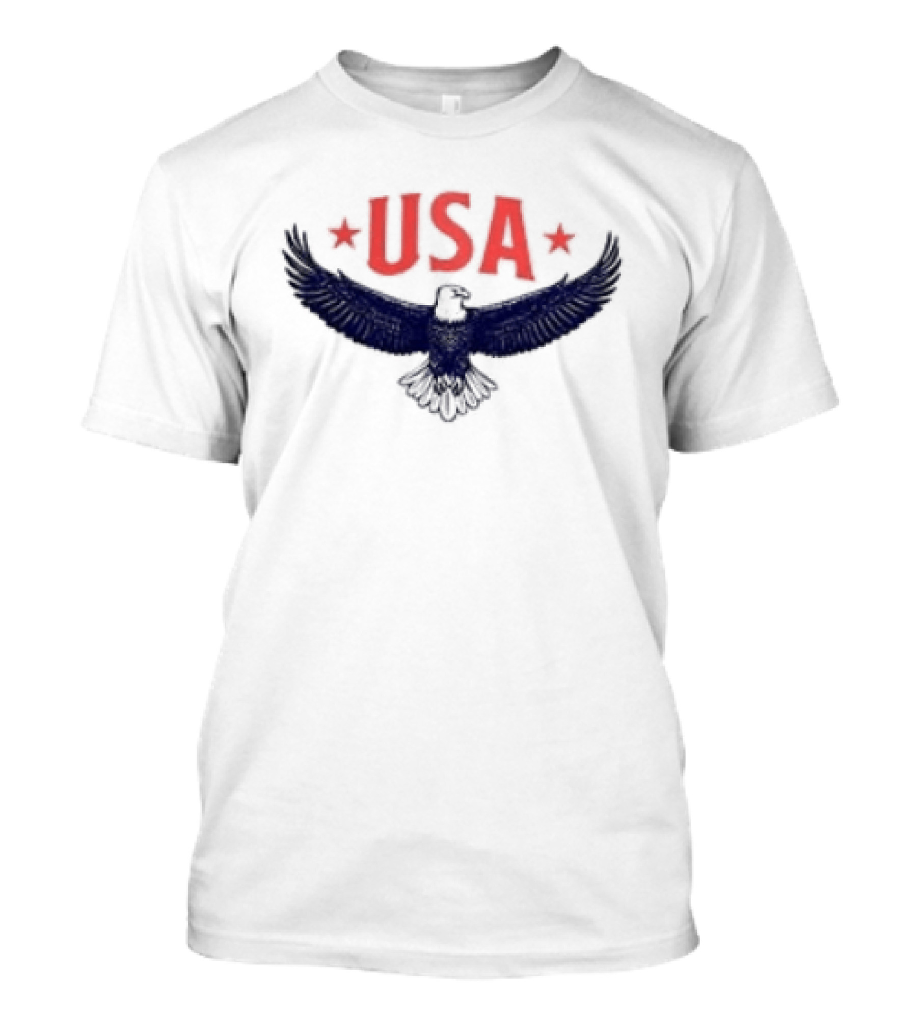 USA Eagle Symbol With Stars Celebrating Freedom And Bravery T-Shirt
