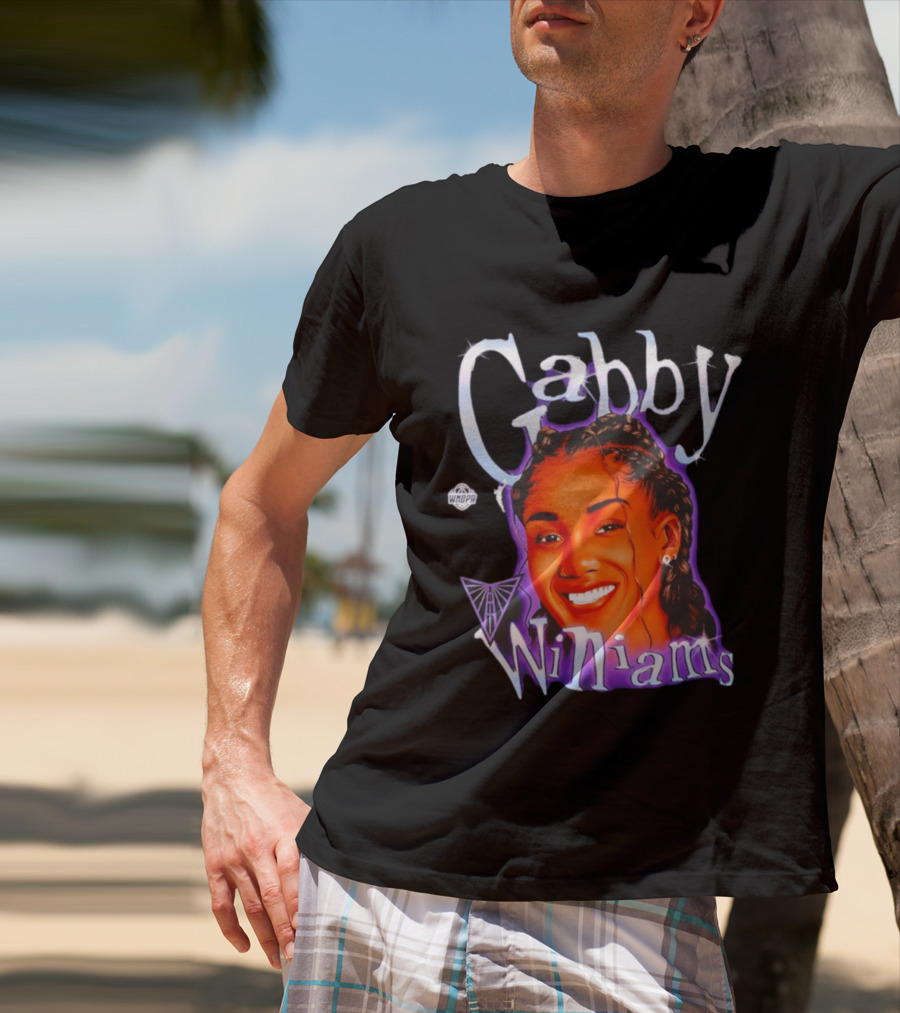 Gabby Williams WNBA Basketball Gabby Williams Text And Sketch T-Shirt