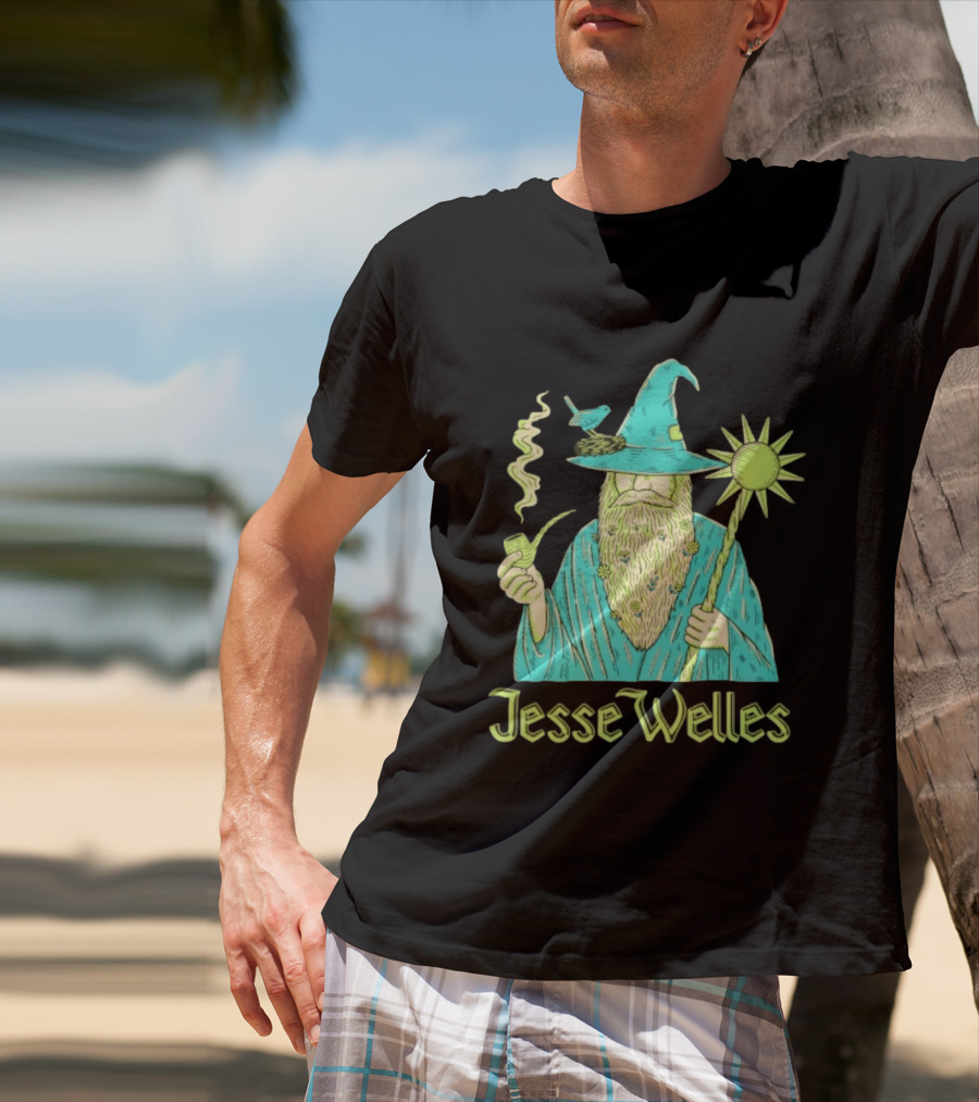 Jesse Welles Wizard Pipe Staff Bird Wizardry Magic T-Shirt