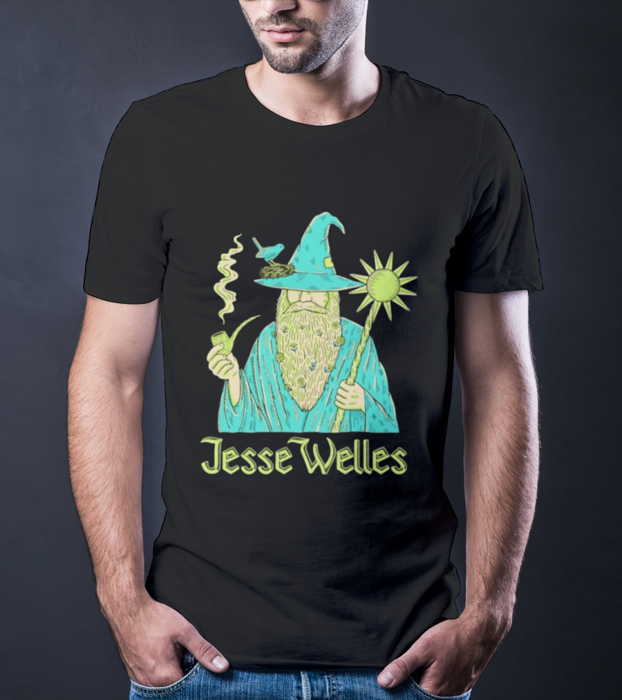 Jesse Welles Wizard Pipe Staff Bird Wizardry Magic T-Shirt