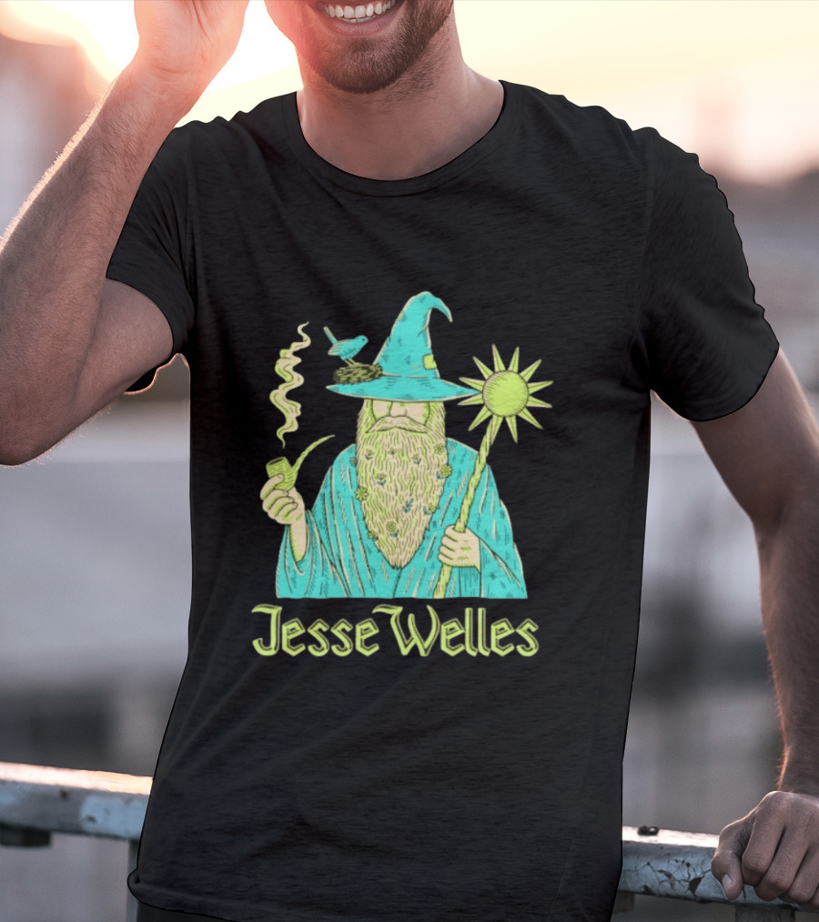 Jesse Welles Wizard Pipe Staff Bird Wizardry Magic T-Shirt