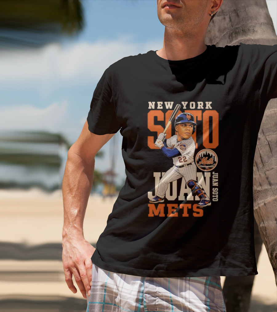 New York Mets Juan Soto 2026 MLB Season Caricature Mets T-Shirt
