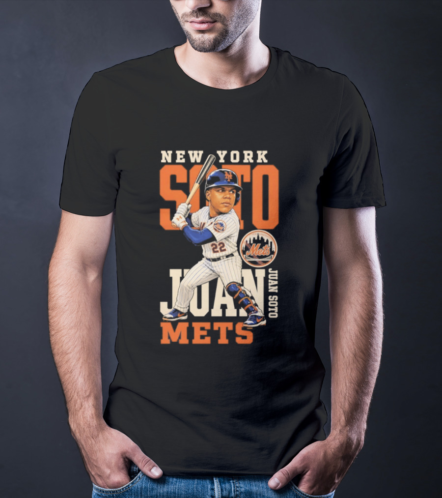 New York Mets Juan Soto 2026 MLB Season Caricature Mets T-Shirt