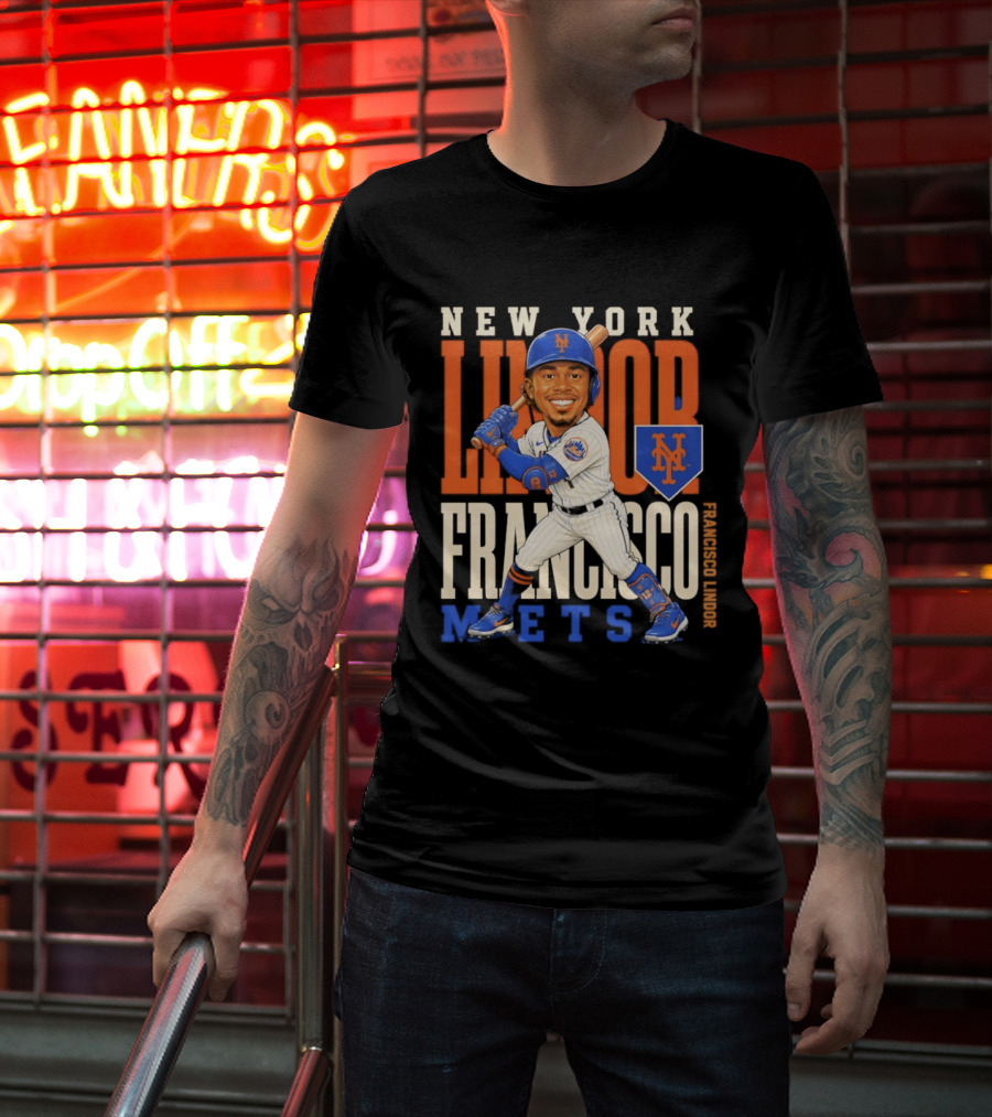 New York Mets Francisco Lindor Character 2026 MLB Season T-Shirt