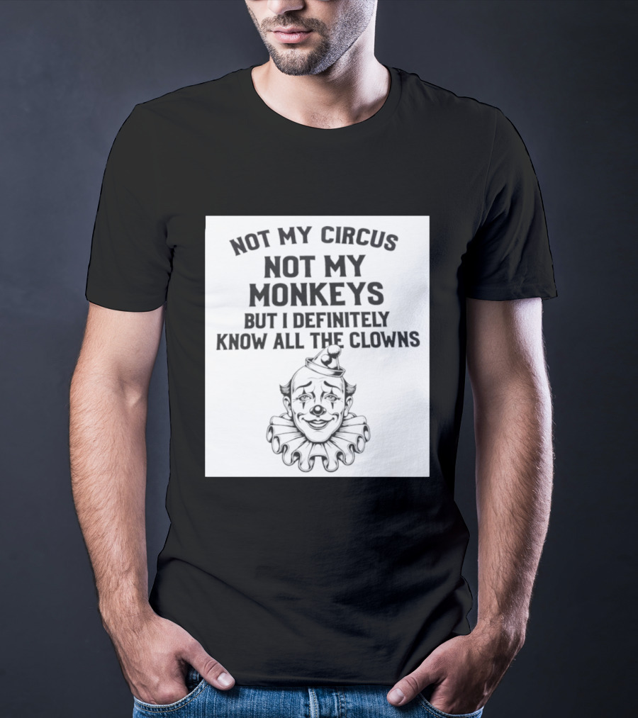Not My Circus Not My Monkeys But I Definitely Know All The Clowns T-Shirt