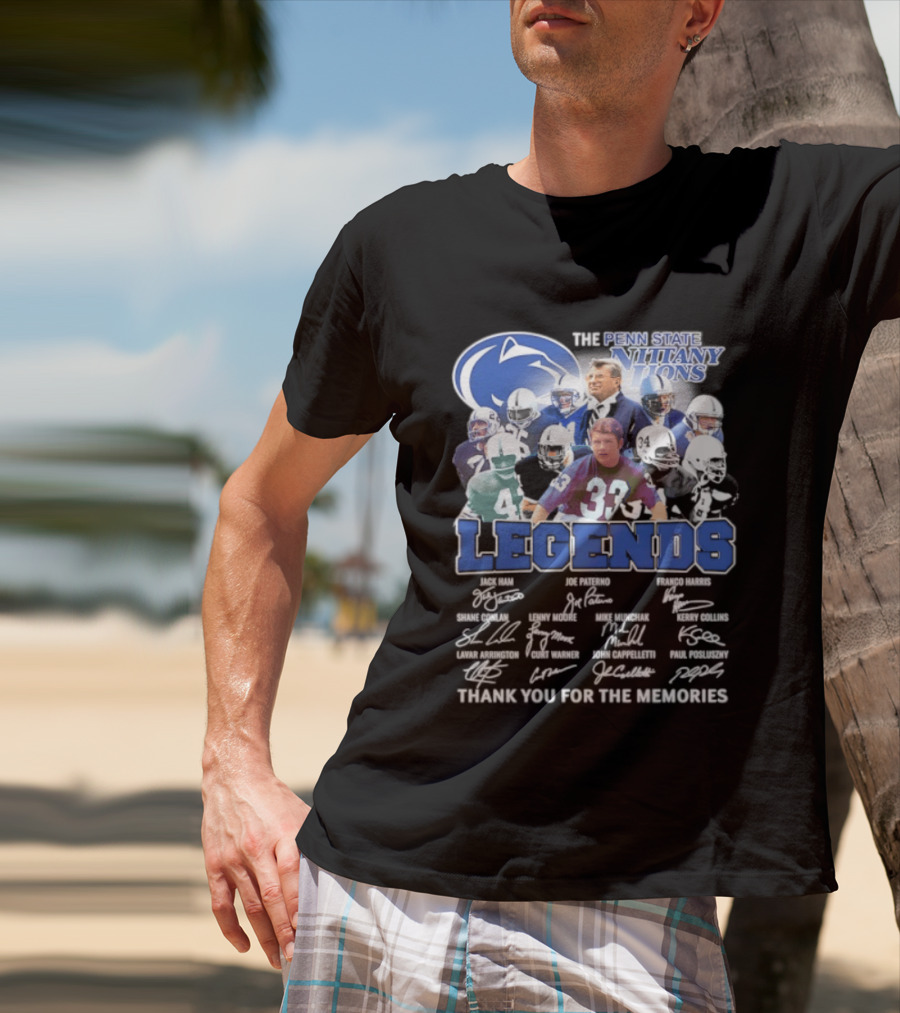 Penn State Nittany Lions Legends Thank You For The Memories Signatures T-Shirt