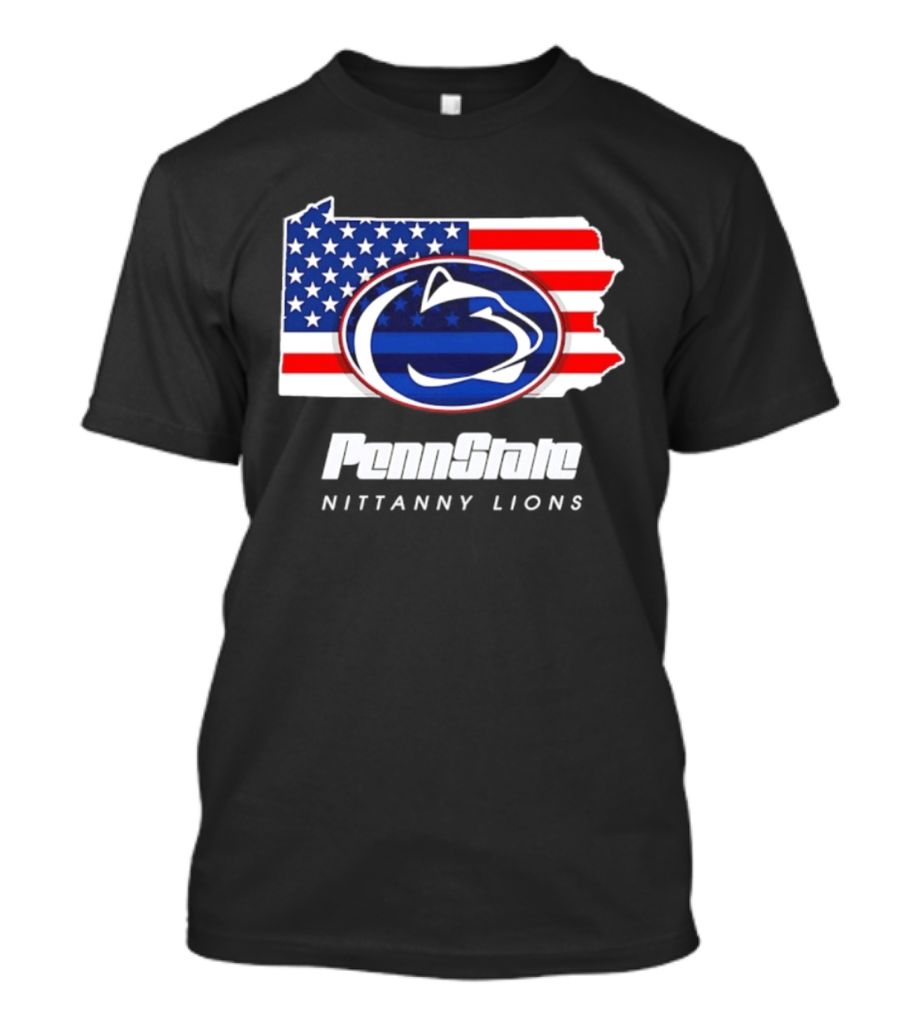 Penn State Nittany Lions Pennsylvania Flag American Pride T-Shirt