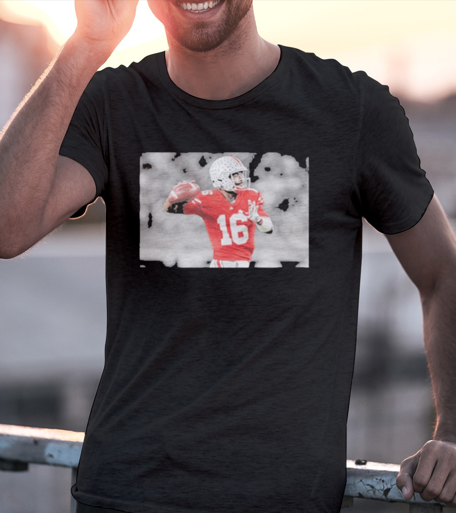 J.T. Barrett Ohio State Buckeyes #16 Football Quarterback Legend T-Shirt