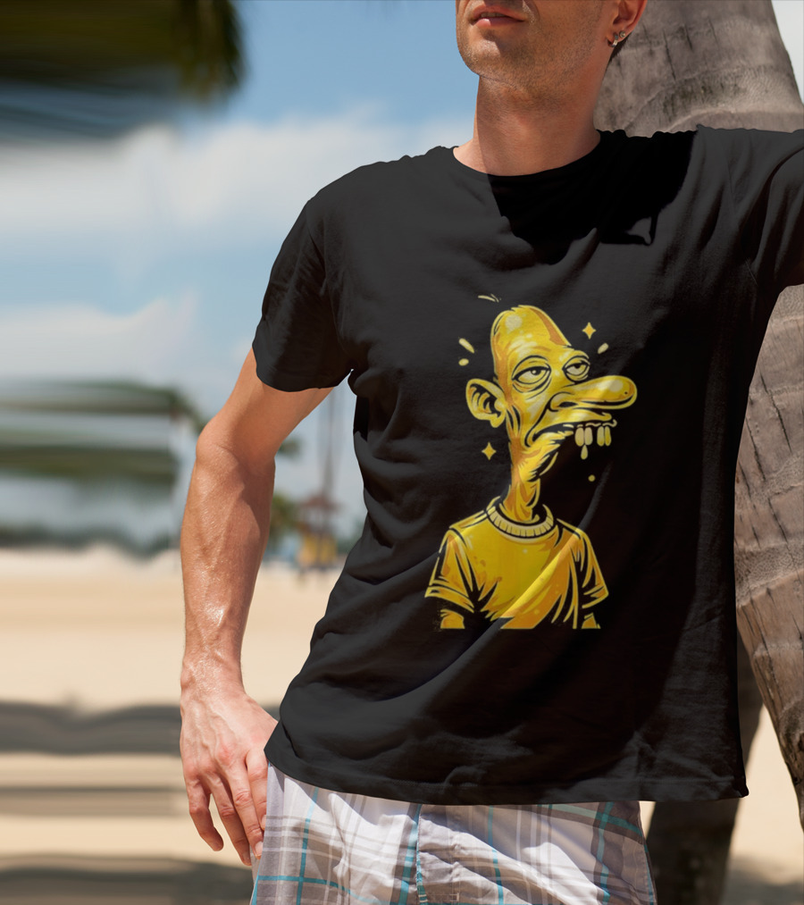 Neegy Manny Gold Statue Cartoon Character Original T-Shirt